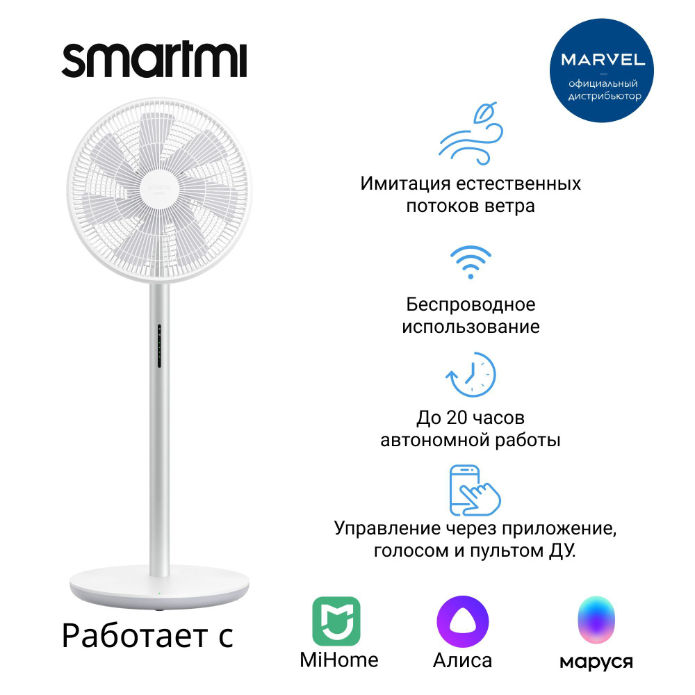 Вентилятор беспроводной Smartmi Electric Fan 3 (белый) (ZLBPLDS05ZM)