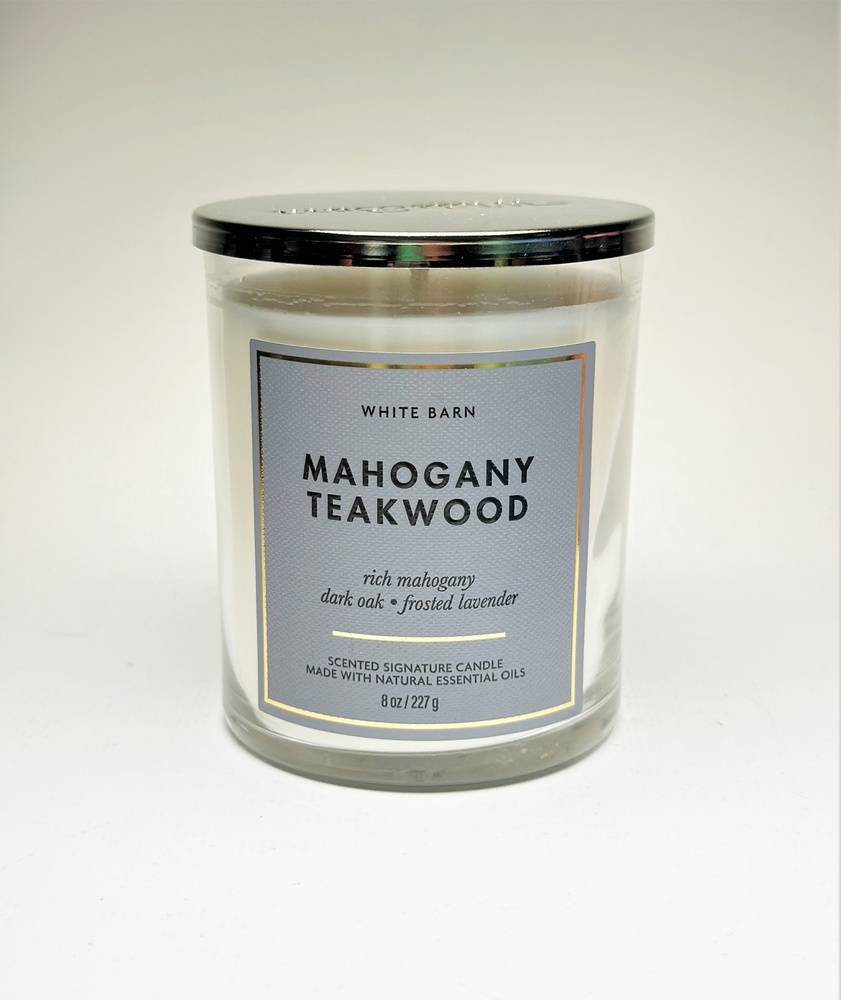 Bath And Body Works ароматическая свеча с 1 фитилем Mahogany Teakwood (227грамм) #1
