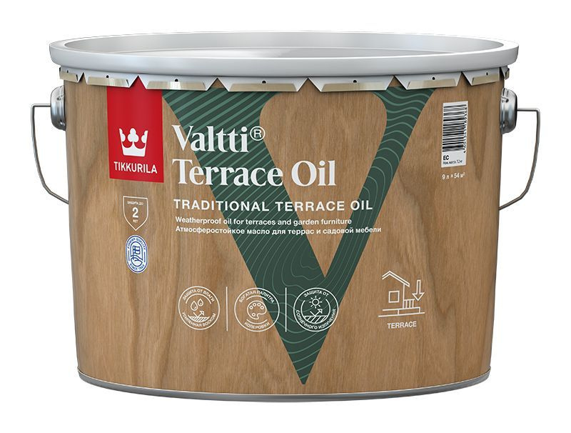 Масло Tikkurila для террас VALTTI TERRACE OIL EC 9 л #1