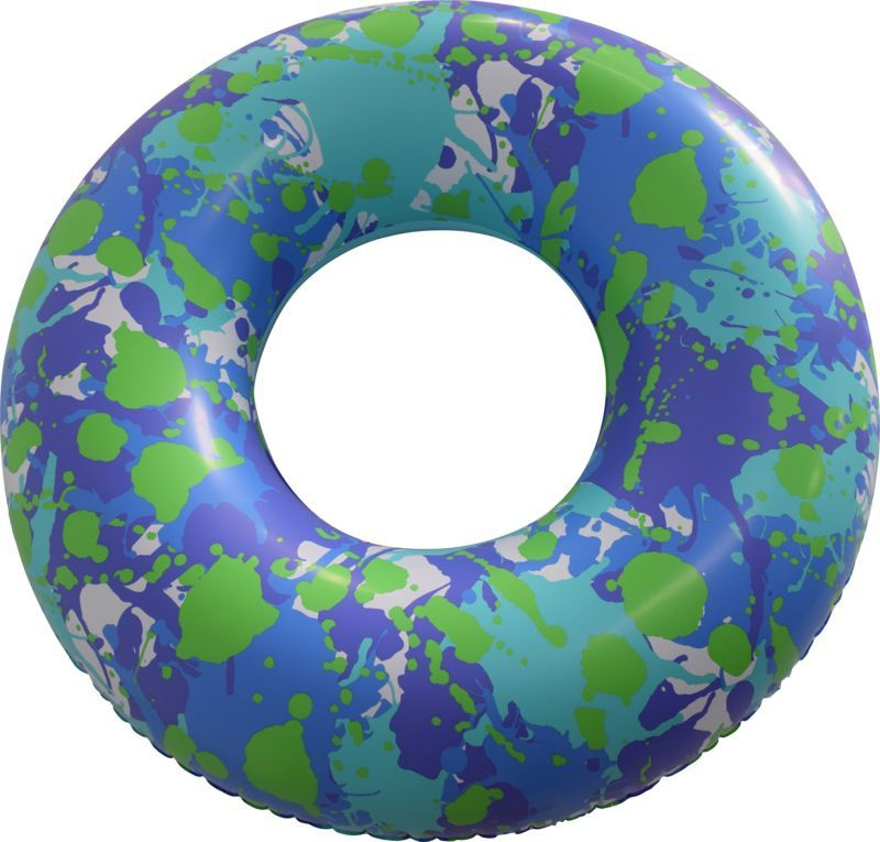 Взрослый надувной круг для плавания в бассейне и на пляже ACTIWELL, d ...