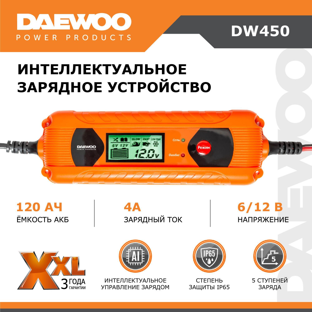 Зарядное устройство автомобильное DAEWOO, 4A - купить с доставкой по  выгодным ценам в интернет-магазине OZON (668438566)