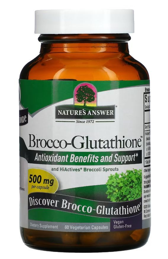 Nature's Answer, Brocco-Glutathione, средство с брокколи и глутатионом ...