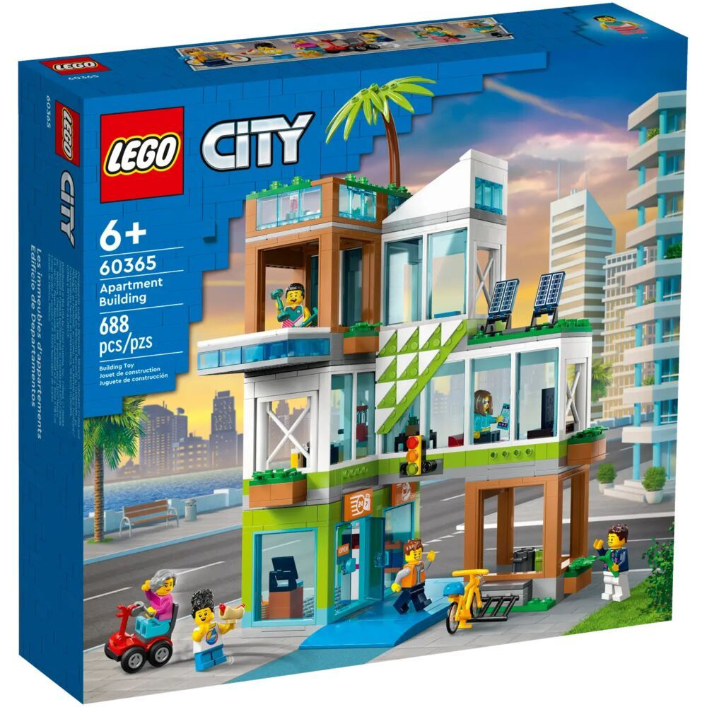 Пластиковый конструктор LEGO City Многоквартирный дом 60365 - купить с  доставкой по выгодным ценам в интернет-магазине OZON (1072218713)