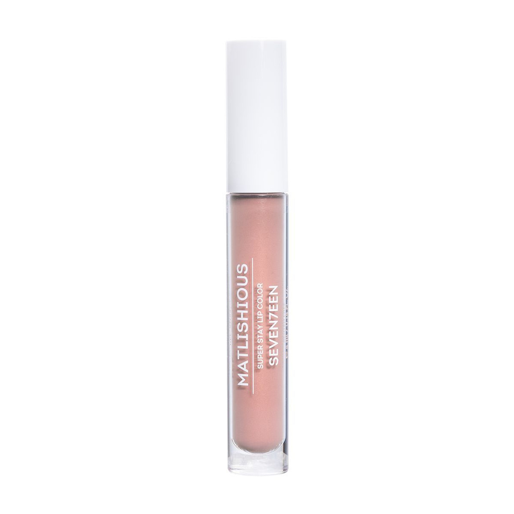 Seventeen Жидкая помада-блеск Matlishious Super Stay Lip Color, 01 розовый беж, 4 мл  #1