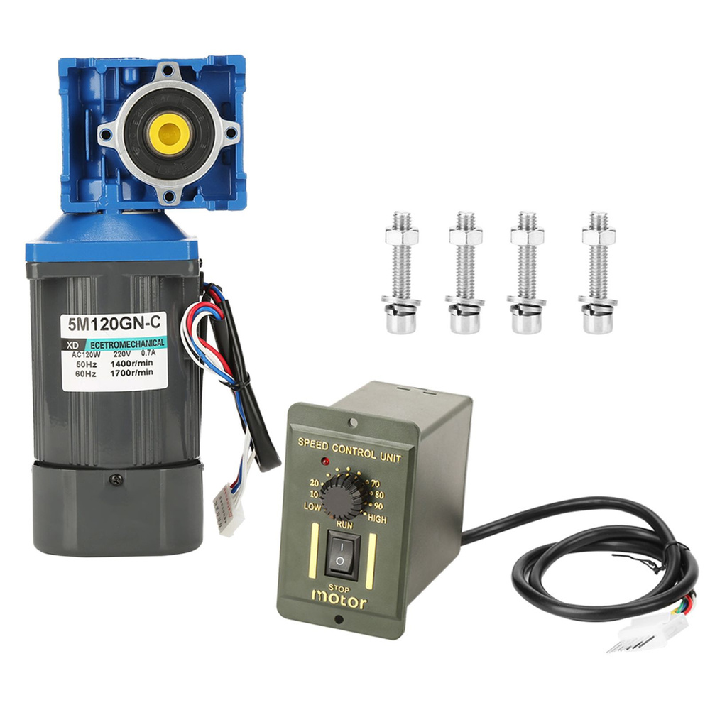 AC220V 120W Самоблокирующийся червячный мотор-редуктор с регулируемой ...