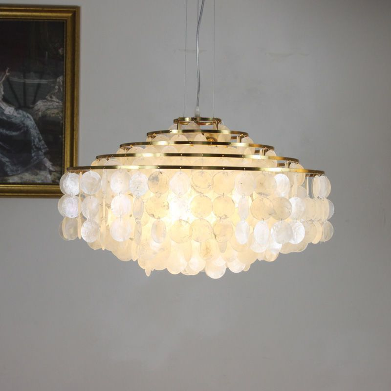 Люстра из натуральных ракушек Stillwater Oval Chandelier 40.9492-2