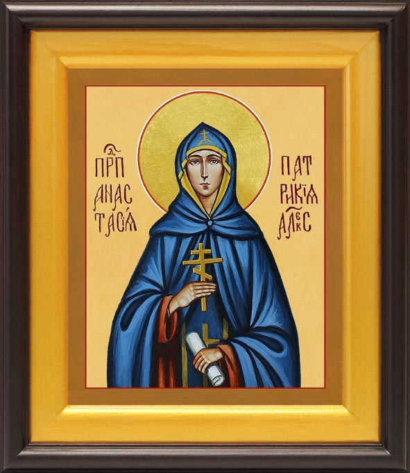 Преподобная Анастасия Патрикия, Александрийская, икона в широком ...