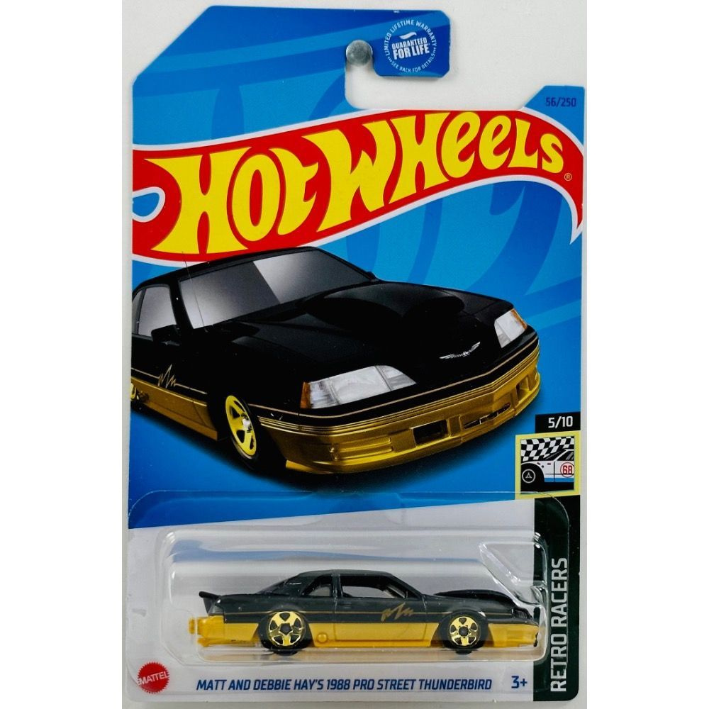 HKJ80 Машинка игрушка Hot Wheels металлическая коллекционная MATT AND  DEBBIE HAYS 1988 PRO STREET THUNDERBIRD черный - купить с доставкой по  выгодным ценам в интернет-магазине OZON (1104681779)