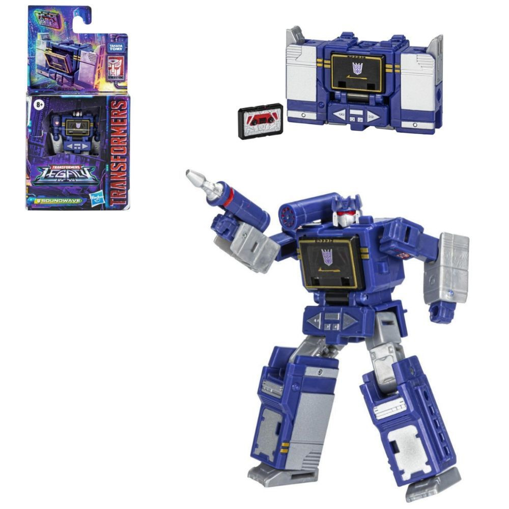 Hasbro Игрушки-трансформеры Generations Legacy Core Soundwave Action Figure  - от 8 лет и старше, 3,5 дюйма F3509 - купить с доставкой по выгодным ценам  в интернет-магазине OZON (1182102081)