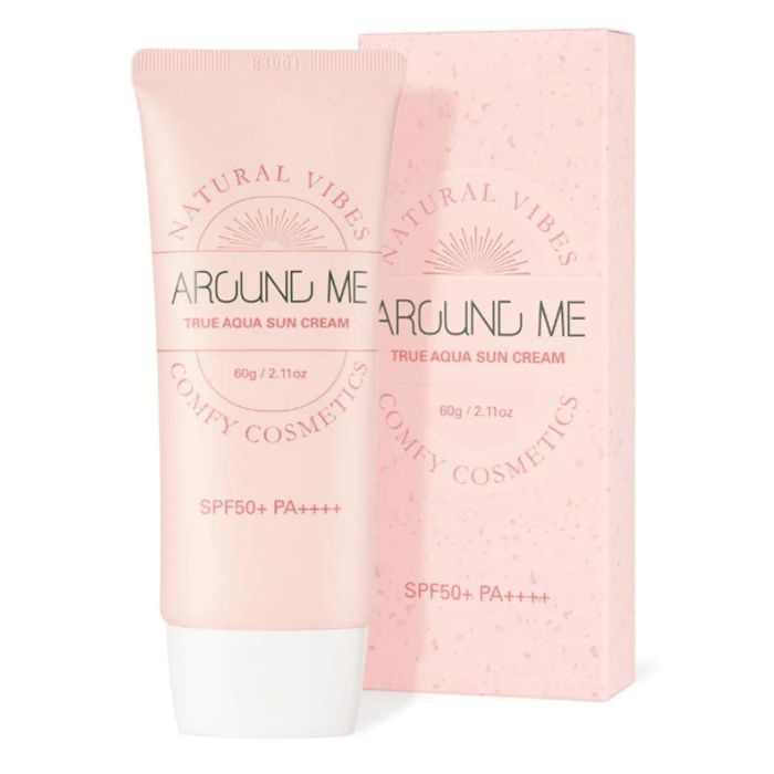 Welcos Солнцезащитный крем 60 г Around Me True Aqua Sun Cream SPF50+ #1