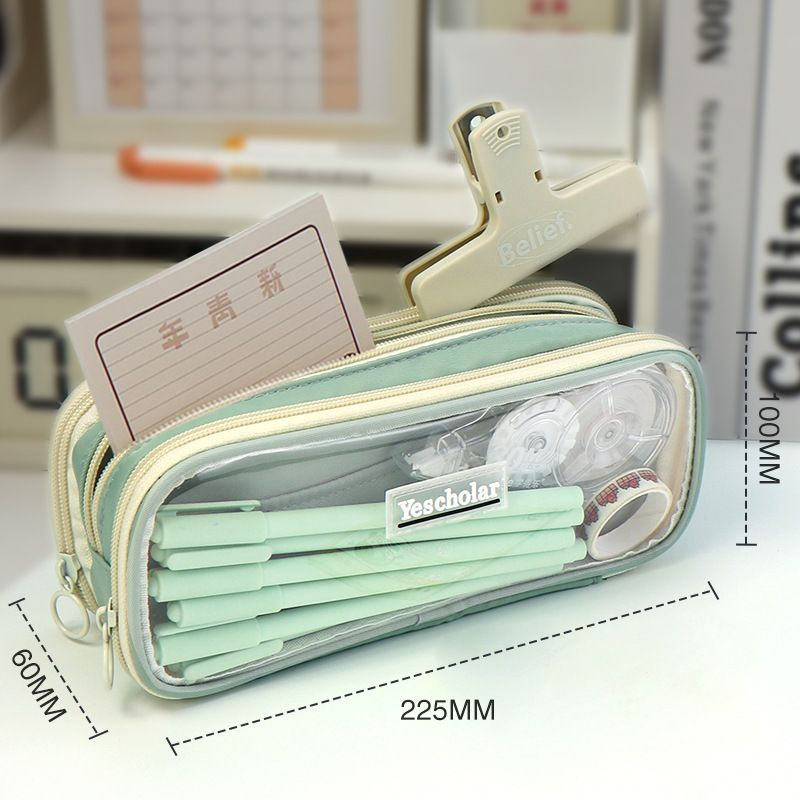 Прозрачный пенал, многослойная коробка для карандашей большой емкости - купить с доставкой по выгодным ценам в интернет-магазине OZON (1153096679)