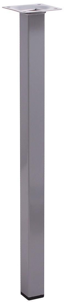 Ножка мебельная квадратная 25х25х400мм, цвет: серебро #1