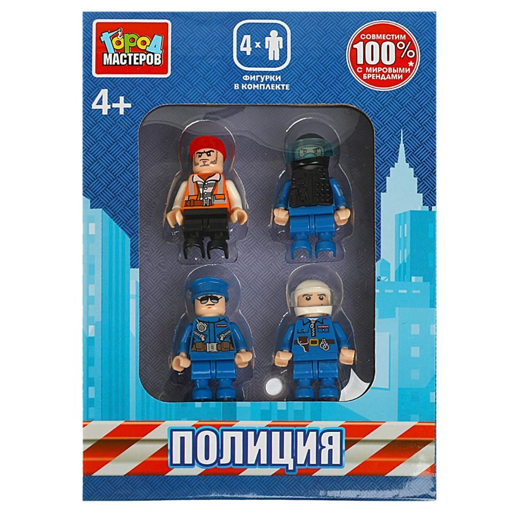 Конструктор с фигурками Полиция, 4 шт. Город Мастеров 18078-KK  #1