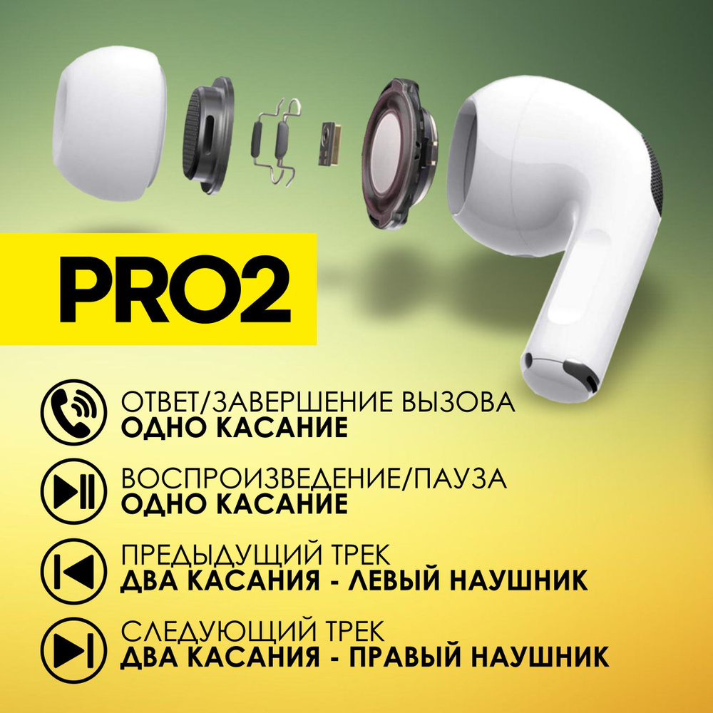 NEW Premium PRO 2 Беспроводные наушники для iOS и Android / 2023-2024