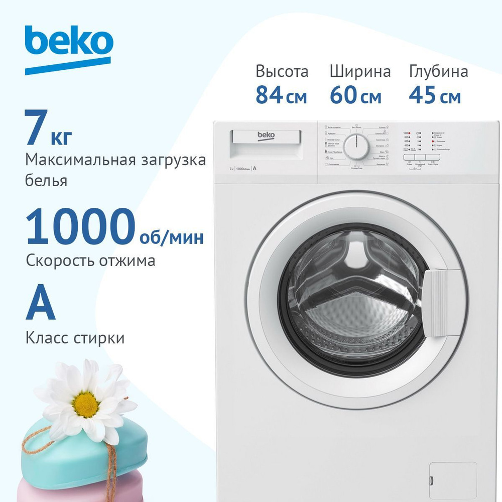 Стиральная машина Beko WRE 75 P1 XWW, белый - купить по выгодной цене в ...
