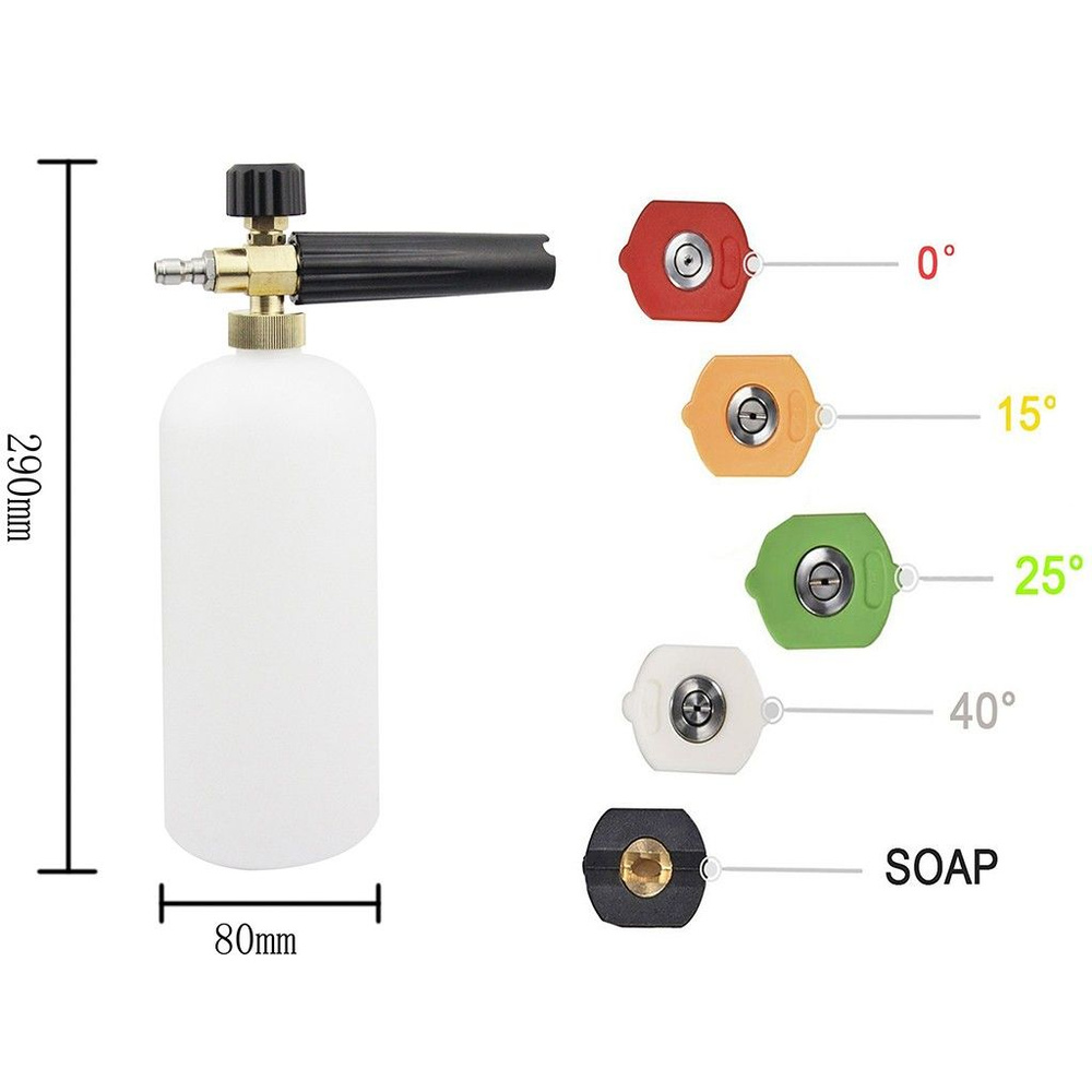 Регулируемые форсунки мойки высокого давления, 1 литровый резервуар для ...
