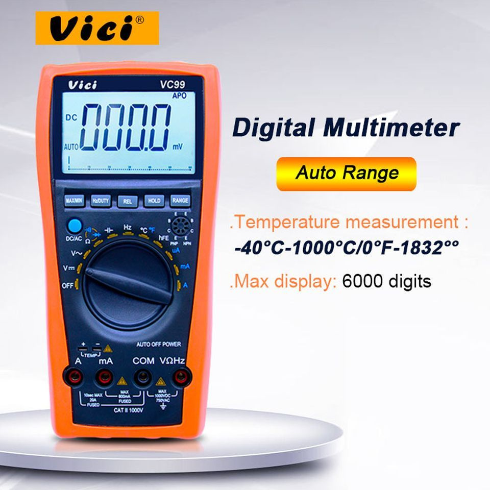 Vici VC99 - цифровой мультиметр, измеритель емкости и сопротивления, с автоматическим диапазоном, DC/AC, #1