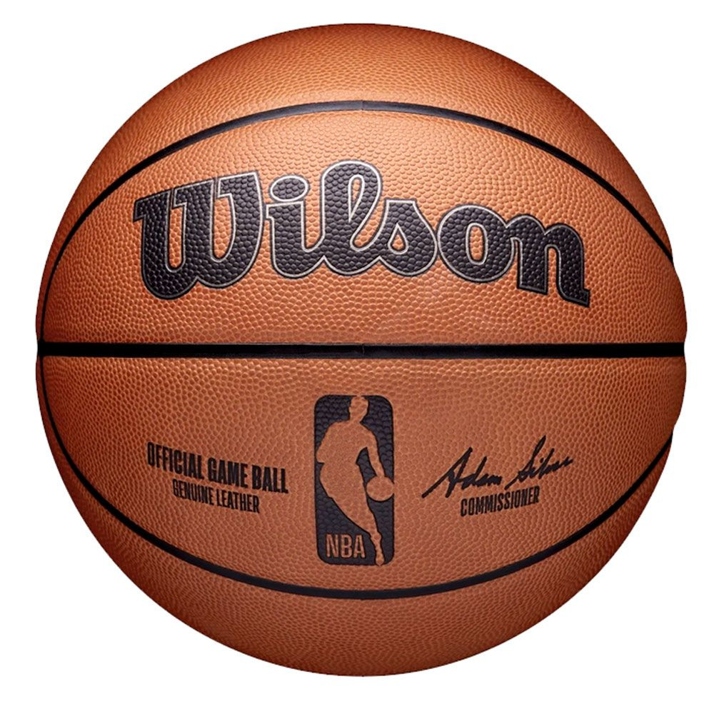 Мяч баскетбольный Wilson NBA Official Game Ball, 7 размер, коричневый  купить по выгодной цене в интернет-магазине OZON (1208097710)