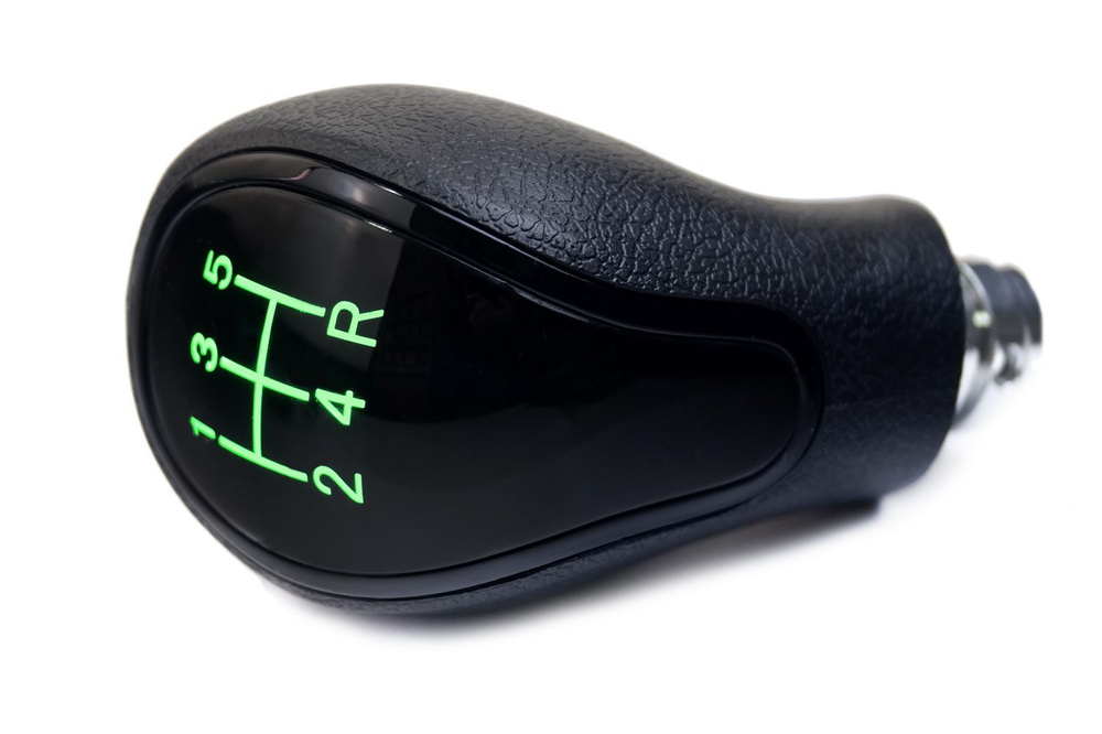 Ручка КПП в стиле Vesta, зеленая подсветка, вставка черный лак Sal-Man ...