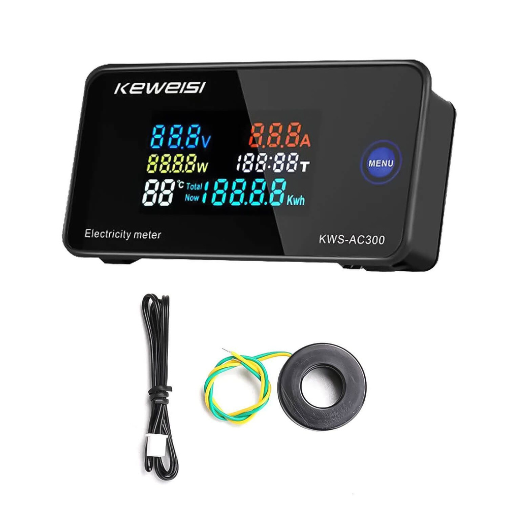 Цифровой вольтметр амперметр KEWEISI KWS AC300-100A #1