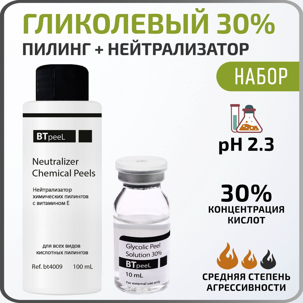 НАБОР Гликолевый пилинг 30% + Нейтрализатор BTpeel