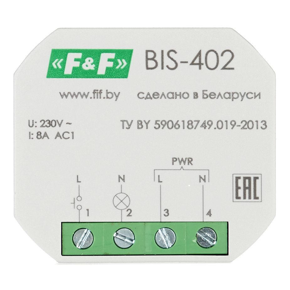 Реле импульсное BIS-402 220 В 8 А тип AC 1P+N - купить по выгодной цене ...