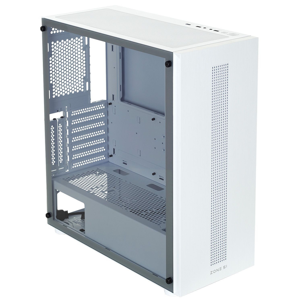 Компьютерный корпус ZONE 51 COMPOSITE White. Закаленное стекло, металл ...