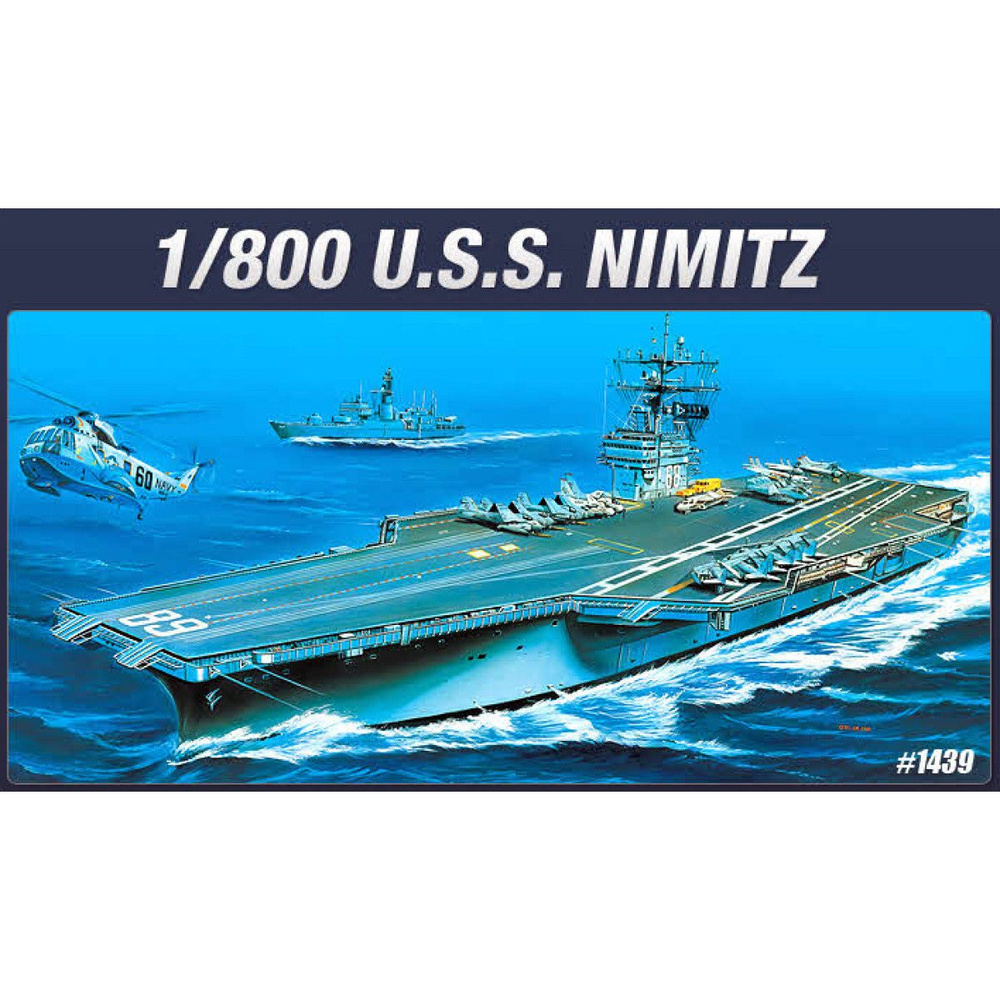 Academy сборная модель 14213 CVN-68 USS Nimitz 1:800 #1