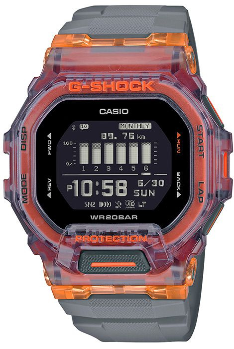 Противоударные водонепроницаемые мужские часы Casio G-Shock GBD-200SM-1A5 с Bluetooth (блютуз) и журналом #1