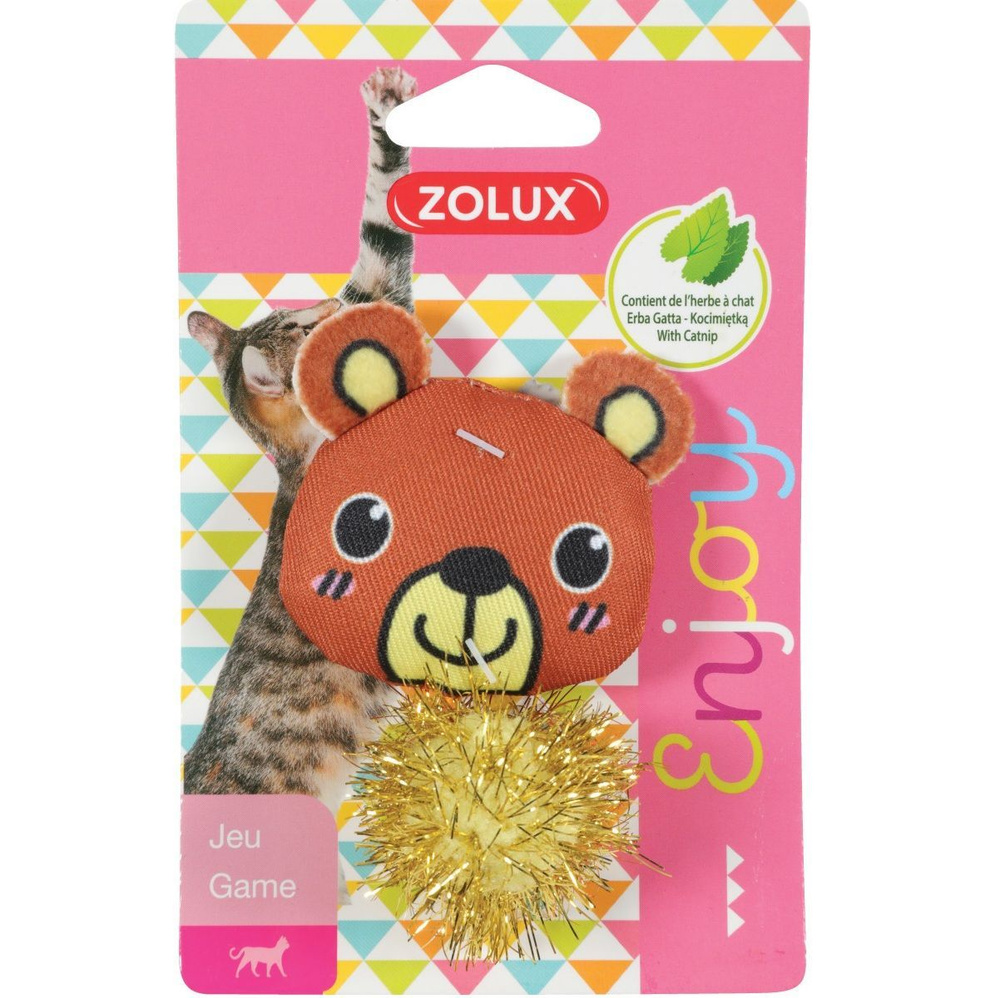 Игрушка для кошек Zolux с кошачьей мятой "Очаровательный Мишка", 7 см ...