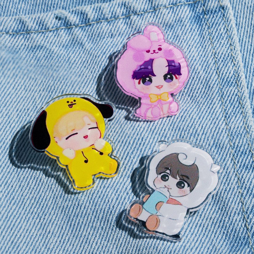 Набор значков , значки на рюкзак БТС kpop BTS - купить с доставкой по ...