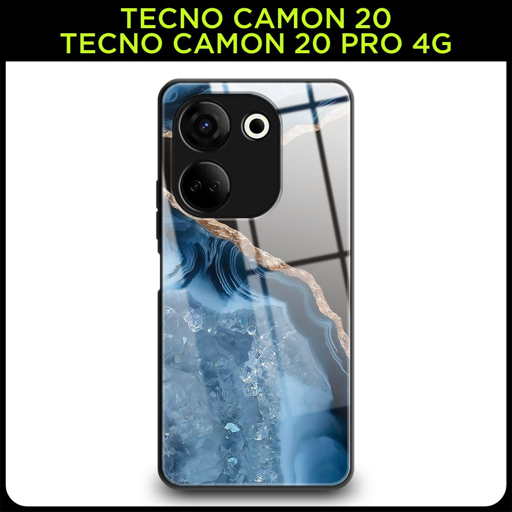 Стеклянный чехол на Tecno Camon 20/20 Pro 4G / Текно Камон 20/20 Про 4G с  принтом 