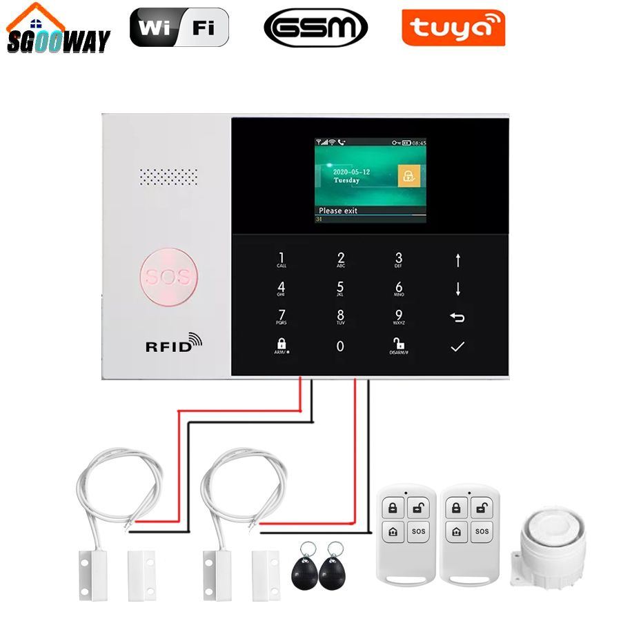 Беспроводная и проводная Wi-Fi GSM домашняя охранная сигнализация через ...