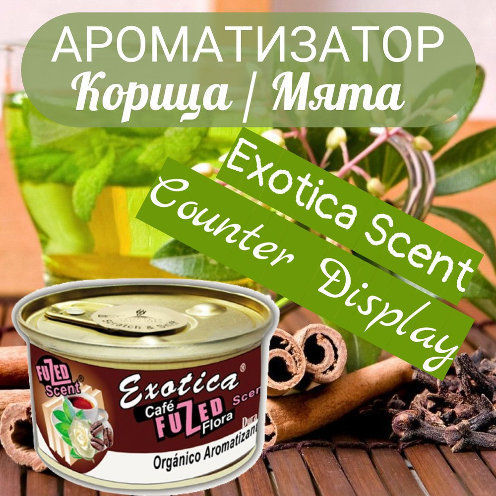 Exotica Ароматизатор автомобильный, Корица / Мята - купить с доставкой по  выгодным ценам в интернет-магазине OZON (1281055117)