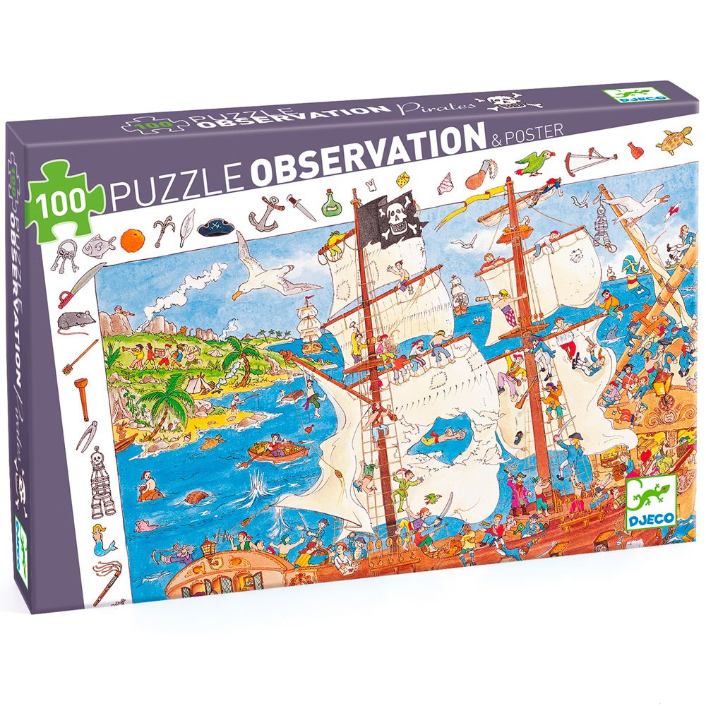 Djeco Observation puzzles Пазл на наблюдательность Пираты, 100 д. #1