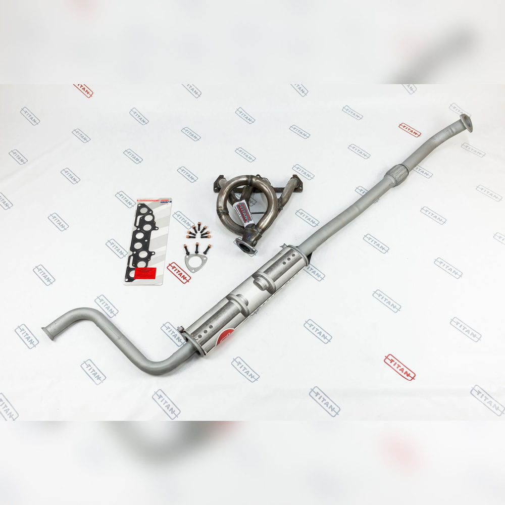 Комплект выхлопной системы Ваз Lada 21114 8V Выпускной коллектор Паук 4 ...