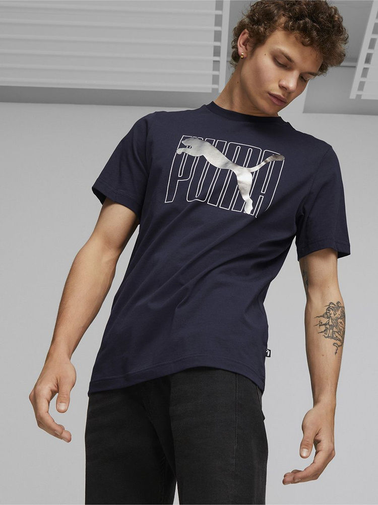 Футболка PUMA ESS+ LOGO LAB Holiday Tee #1