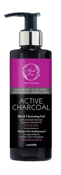 Пенка и гель для умывания Fresh Line Active Charcoal Black Cleansing Gel #1