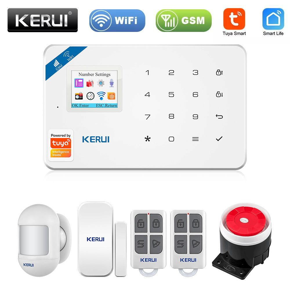 Тревога kerui w181 tuya умный дом wifi gsm сигнализация охранная домашняя  приложение управление датчиком движения 6 языков купить по доступной цене с  доставкой в интернет-магазине OZON (1530137966)