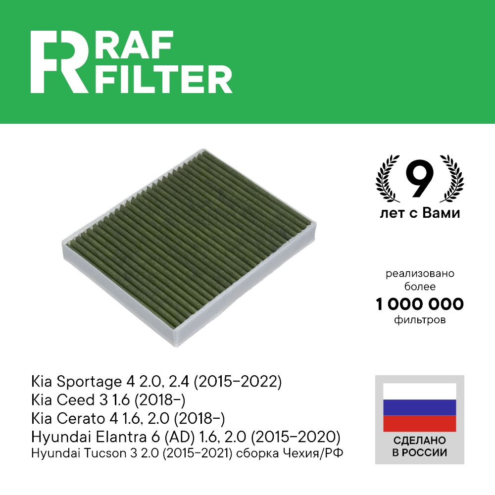 Фильтр салонный RAF Filter 009HYXY - купить по выгодным ценам в  интернет-магазине OZON (227590806)