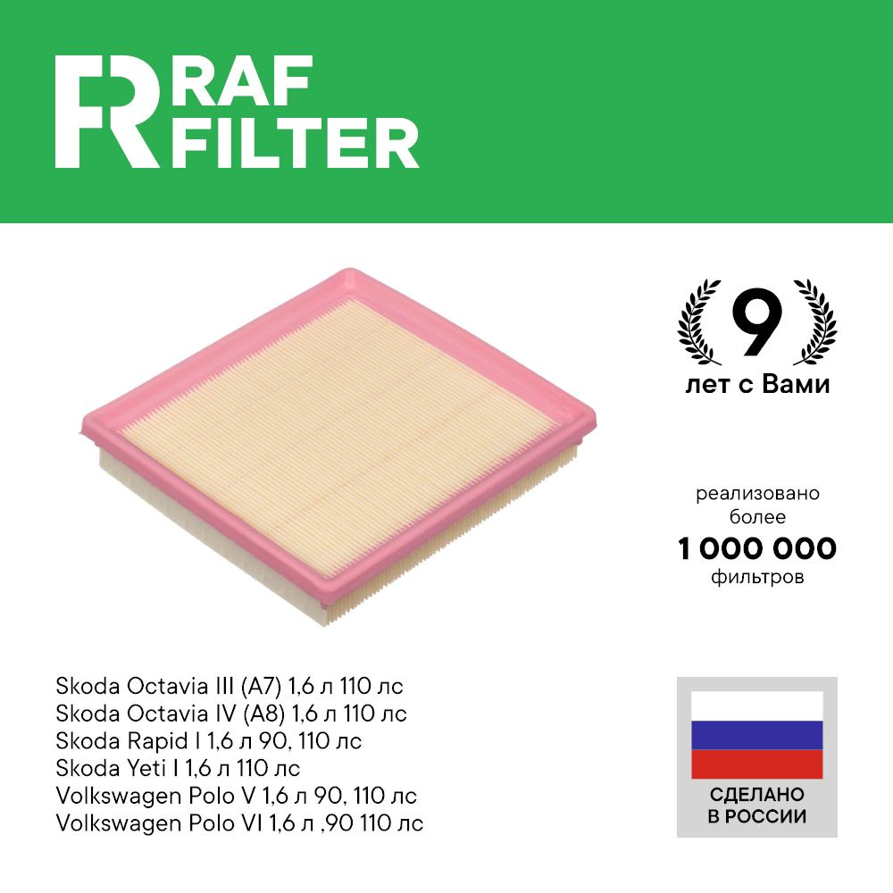 Фильтр воздушный RAF Filter RST04E129620A - купить по выгодным ценам в  интернет-магазине OZON (796747820)