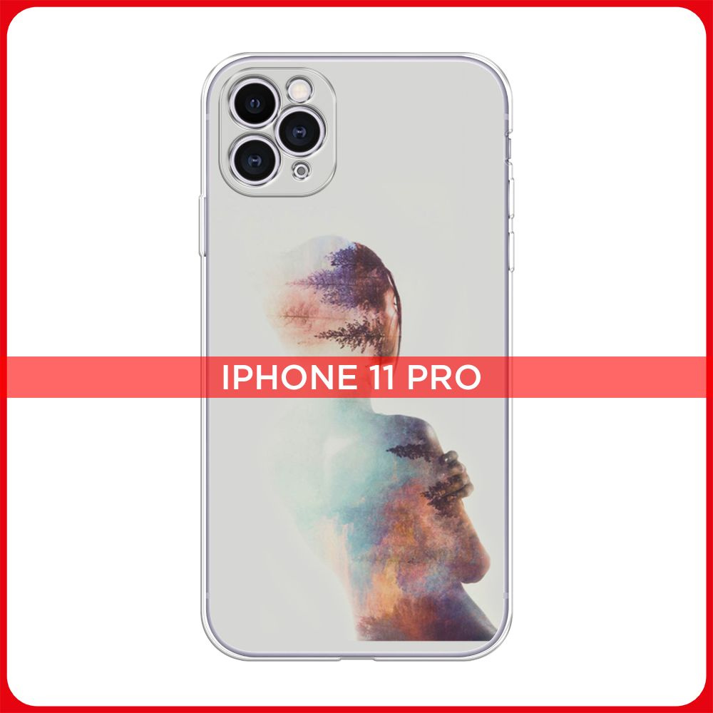 Силиконовый чехол на Apple iPhone 11 Pro / Айфон 11 Pro Девушка-лес -  купить с доставкой по выгодным ценам в интернет-магазине OZON (182781003)