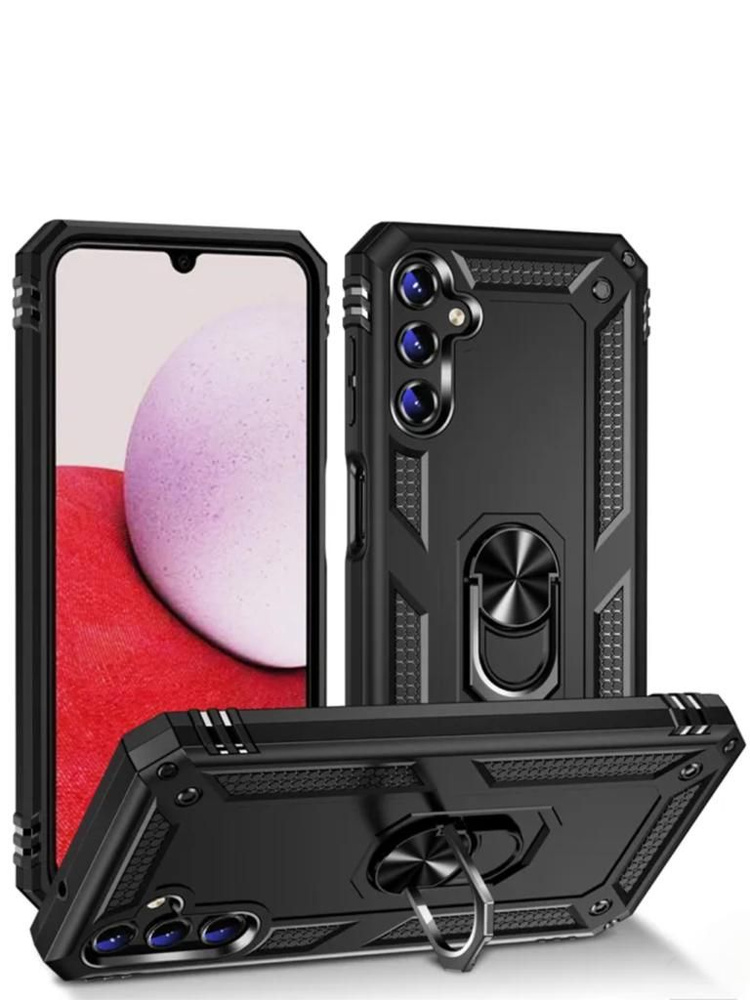 Противоударный чехол с кольцом для подставки телефона на Samsung Galaxy ...