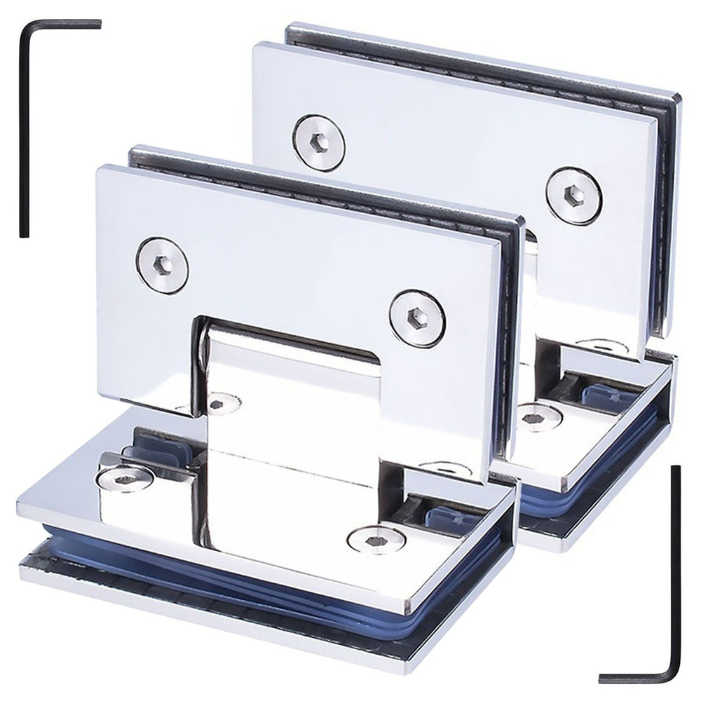 Набор из 2 петель для стеклянных дверей из нержавеющей стали 304 ...