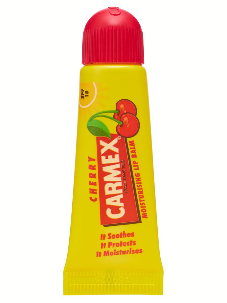 CARMEX Бальзам для губ с ароматом вишни с защитой от воздействия ультрафиолета SPF15, туба в блистере, #1