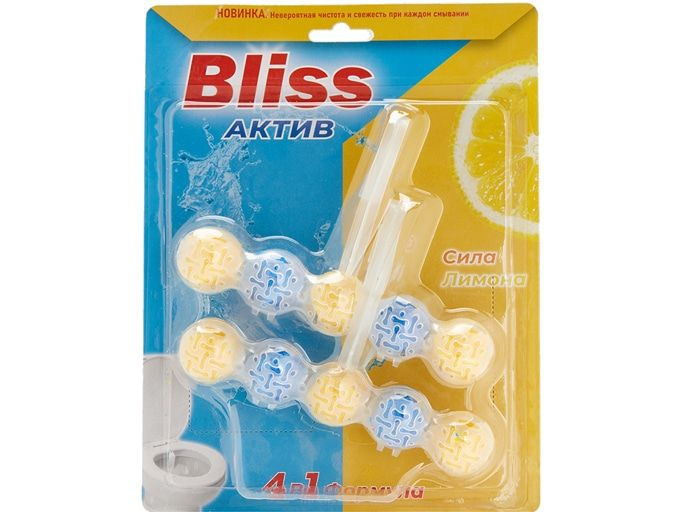 Блок для чистки унитаза Bliss 4 в 1 сила лимона #1