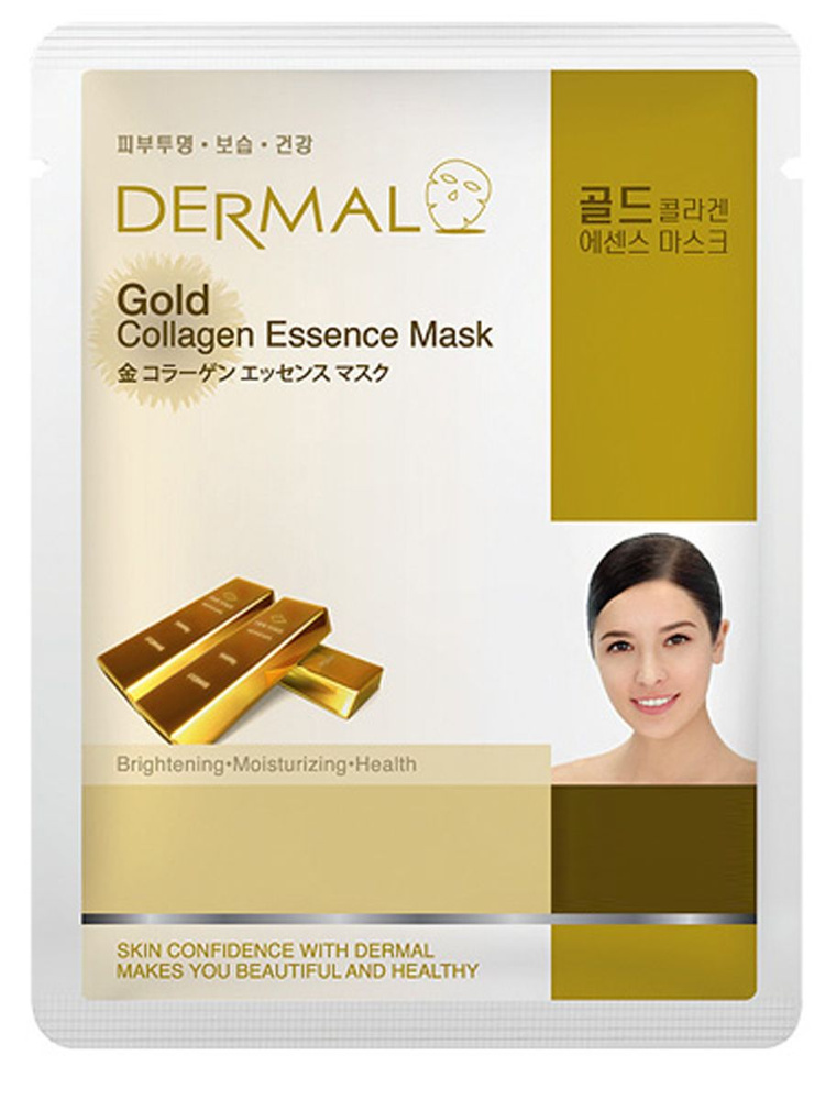 Dermal / Косметическая маска с коллагеном и коллоидным золотом Золотой ...