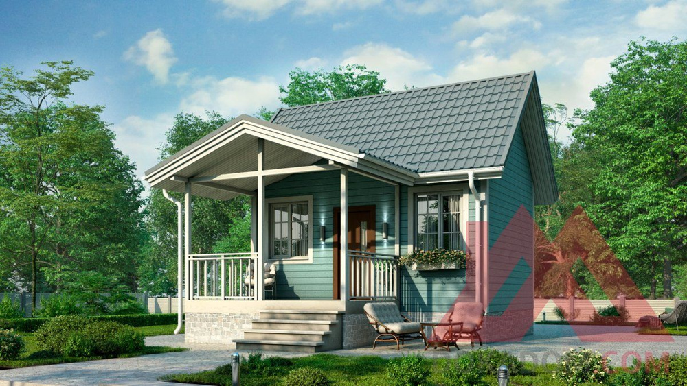 Проект каркасного дома "Нота Лайт", 6*4, 21 м.кв. (АР - Архитектурные решения)  #1
