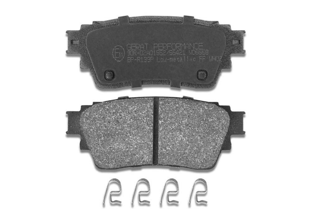 Тормозные колодки Gerat BP-R139P (задние) Low-metallic #1