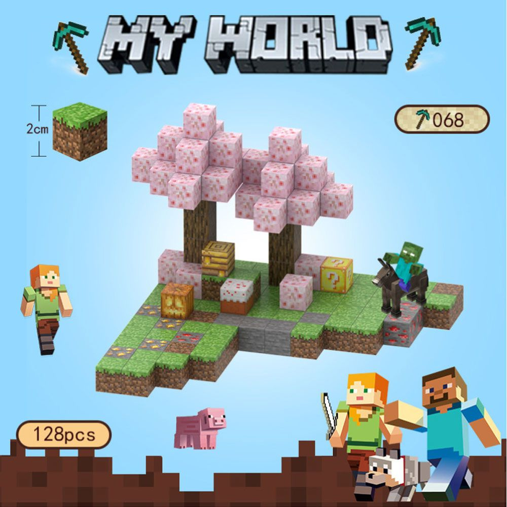 Магнитный Конструктор Майнкрафт набор детали фигурок Игрушка Minecraft My  World ,Комплект из магнитных блоков - купить с доставкой по выгодным ценам  в интернет-магазине OZON (1465269364)